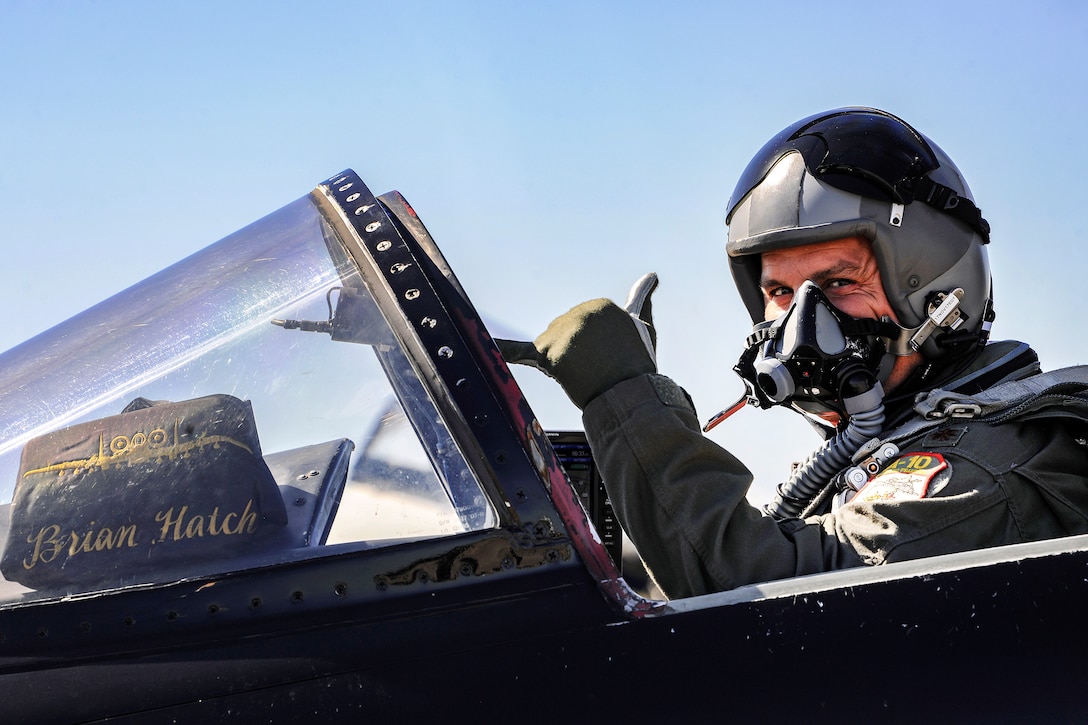 Air Force Maj. Brian Hatch prepares for takeoff during Thunder Over South Georgia.
