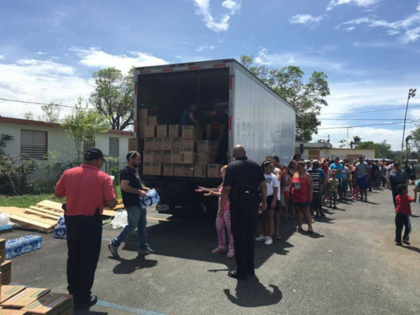 Defense Contract Management Agency Los Angeles employee Efrain Vega De Varona has made multiple trips back to Puerto Rico to help with the hurricane relief efforts distributing food and water since Hurricane Maria caused major damage to the island. De Varona, who is originally from San Juan, Puerto Rico, is a quality engineer and has worked at DCMA Los Angeles for five years. (Courtesy photo by Efrain Vega De Varona)