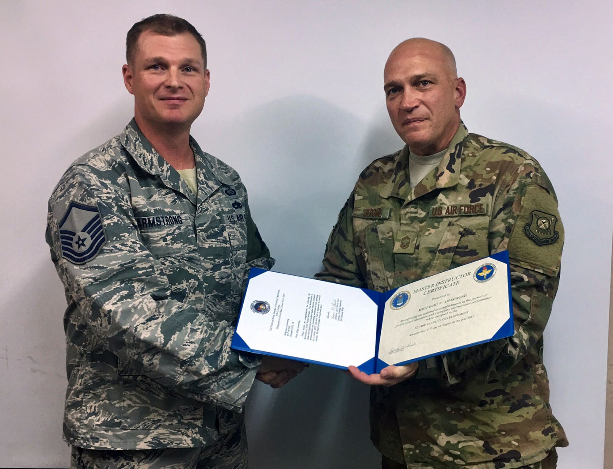 Armstrong earns AETC Master Instructor certificate