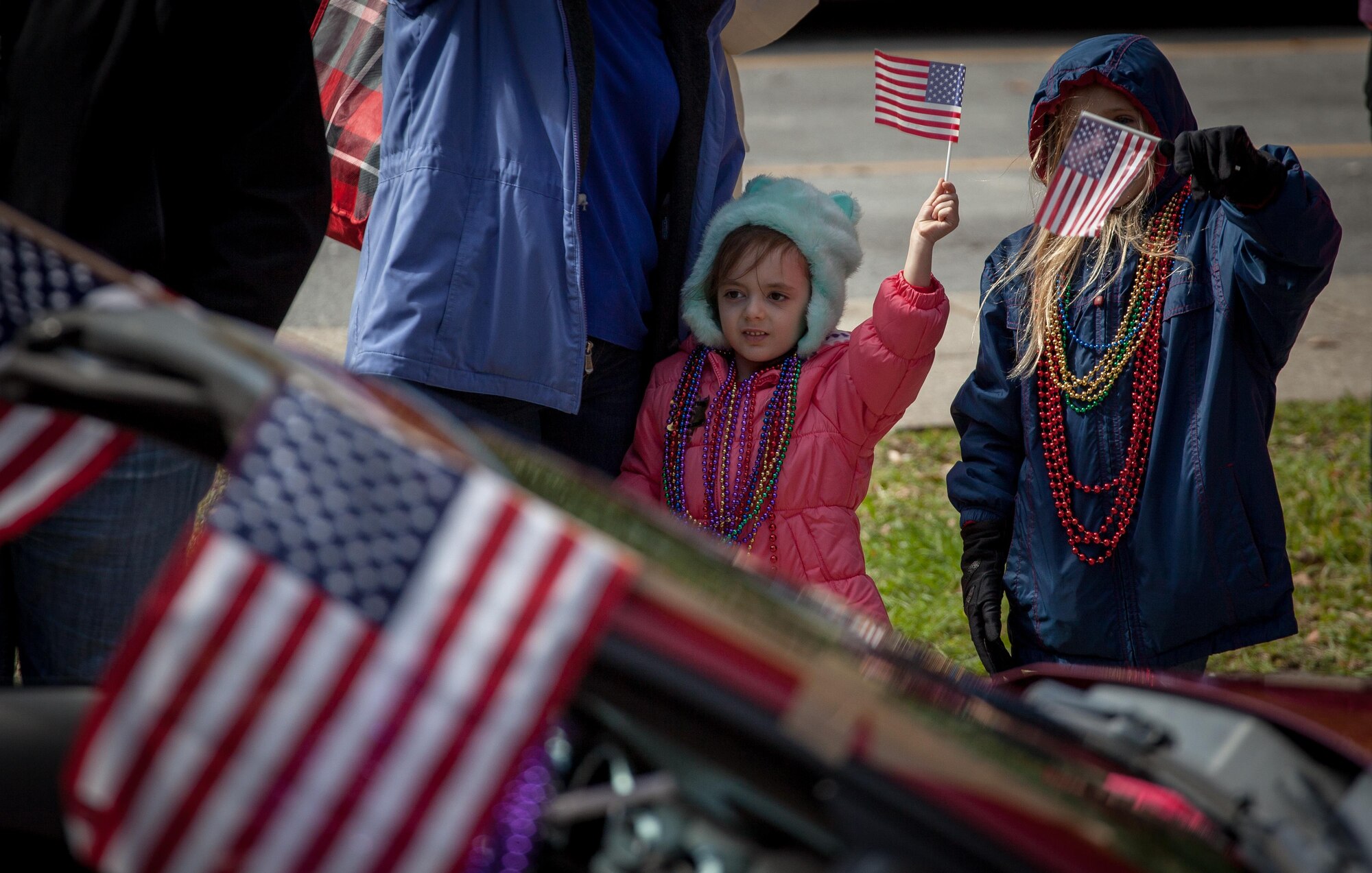 Keesler Honor Guard Marches in Veterans Parade