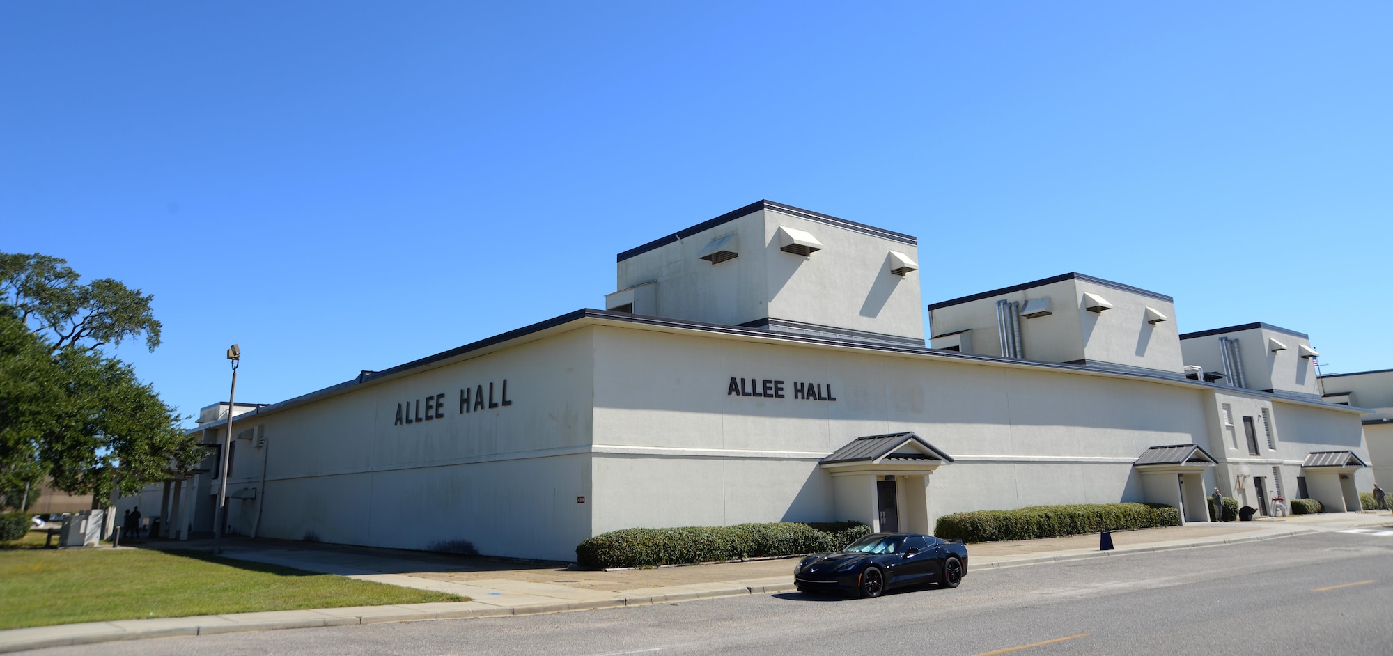 Allee Hall is located on the corner of Fisher Street and H. Street, Bldg 4331. Today, Allee Hall is used by the 335th Training Squadron where students train for the finance, education and training, and manpower career fields. It also hosts the Military Training Leader course. (U.S. Air Force photo by 2nd Lt. David Bui)