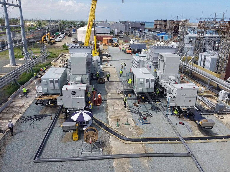 Dos generadores, parte de un contrato de $35.1 millones del Cuerpo de Ingenieros del Ejército de los EE. UU., comenzaron a suministrar hasta 50 MW de generación adicional a la Central Termoeléctrica de Palo Seco localizada cerca de San Juan el 30 de octubre 2017.