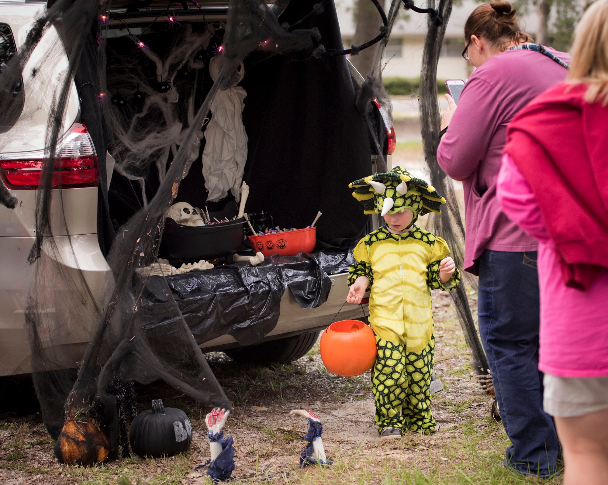 Base families turn out for the annual Trunk or Treat Fall Fest. The family friendly event hosted by the 96th Force Support Squadron featured a trunk or treat, hay rides, carnival games, slides, climbing walls and much more.