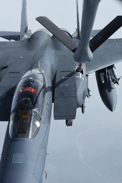 McConnell aircrews refueled 14 F-15 Strike Eagles.