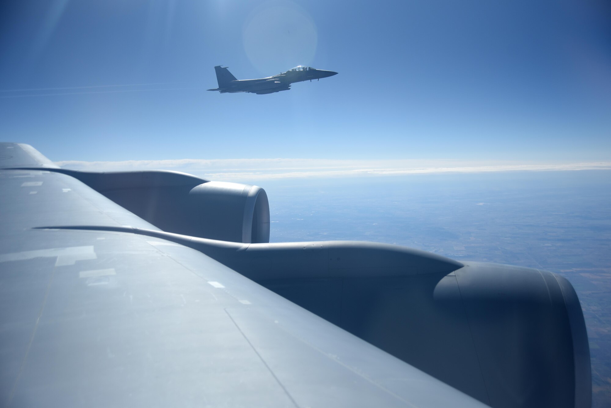 McConnell aircrews refueled 14 F-15 Strike Eagles.