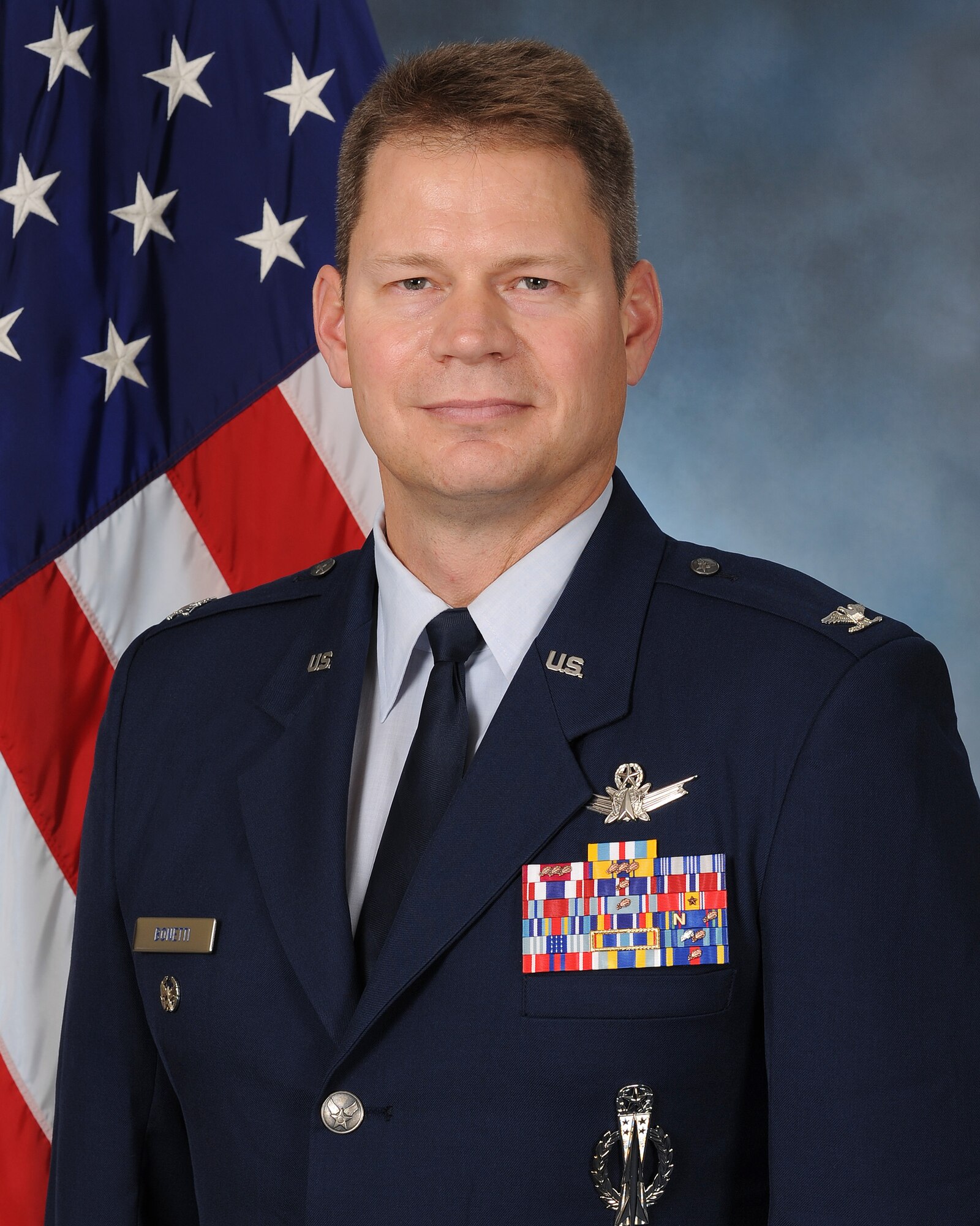 Official photo of 341st Missile Wing Vice Commander Col. Peter Bonetti. Bonetti arrived July 2017. (U.S. Air Force photo)