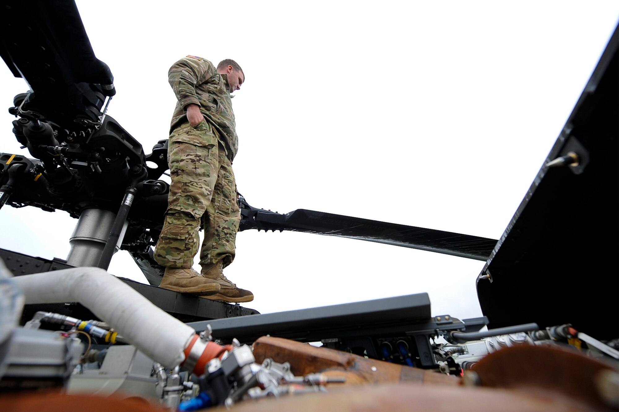 Airmen from the 424th Air Base Squadron, a geographically separated unit of Ramstein’s 86th Airlift Wing, supported a rotation of a U.S. Army Combat Aviation Brigade on Chièvres Air Base, Belgium, Oct. 20, 2017, and supported throughout the duration of Operation Atlantic Resolve at Powidz Air Base, Poland.