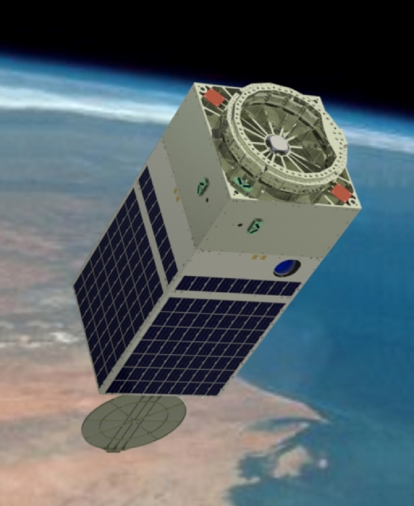 U.S. Army Space and Missile Defense Command/Army Forces Strategic Command's Kestrel Eye satellite deploys from the International Space Station Oct. 24. Kestrel Eye is an electro-optical, nanosatellite developed by USASMDC/ARSTRAT Technical Center. It will improve mission command on the move for a brigade combat team to allow tactical leaders to synchronize action, seize the initiative and maintain near-real-time situational awareness. (U.S. Army graphic)
