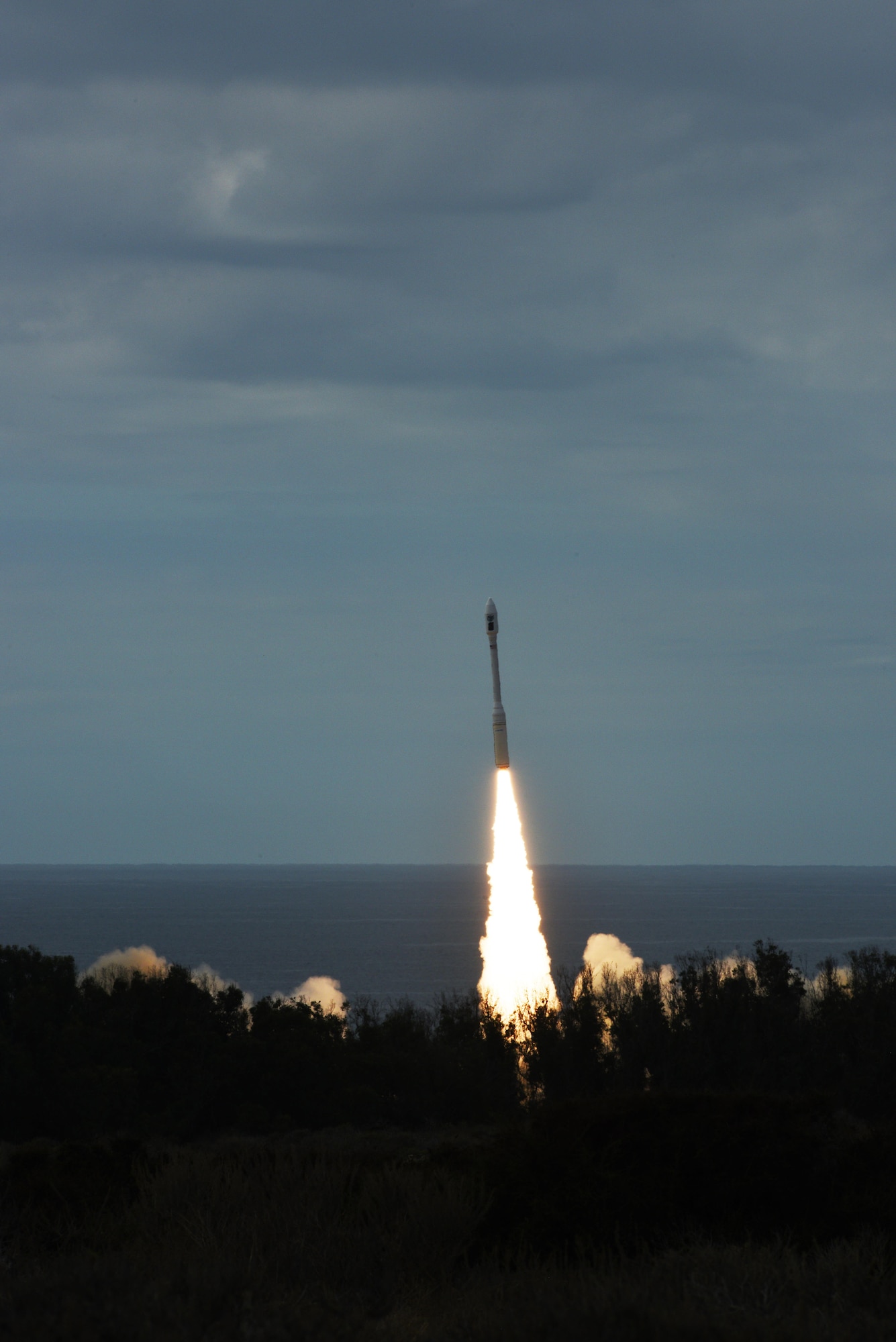 The Orbital ATK Minotaur-C rocket, carrying 10 small satellites owned by Planet, launched from Space Launch Complex 576-E here Tuesday, Oct. 31, at 2:37 p.m. PDT.
