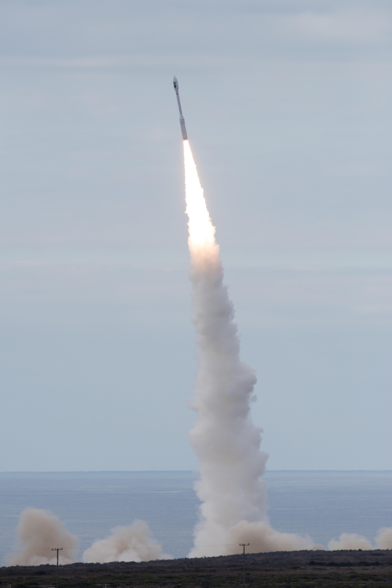 The Orbital ATK Minotaur-C rocket, carrying 10 small satellites owned by Planet, launched from Space Launch Complex 576-E here Tuesday, Oct. 31, at 2:37 p.m. PDT.