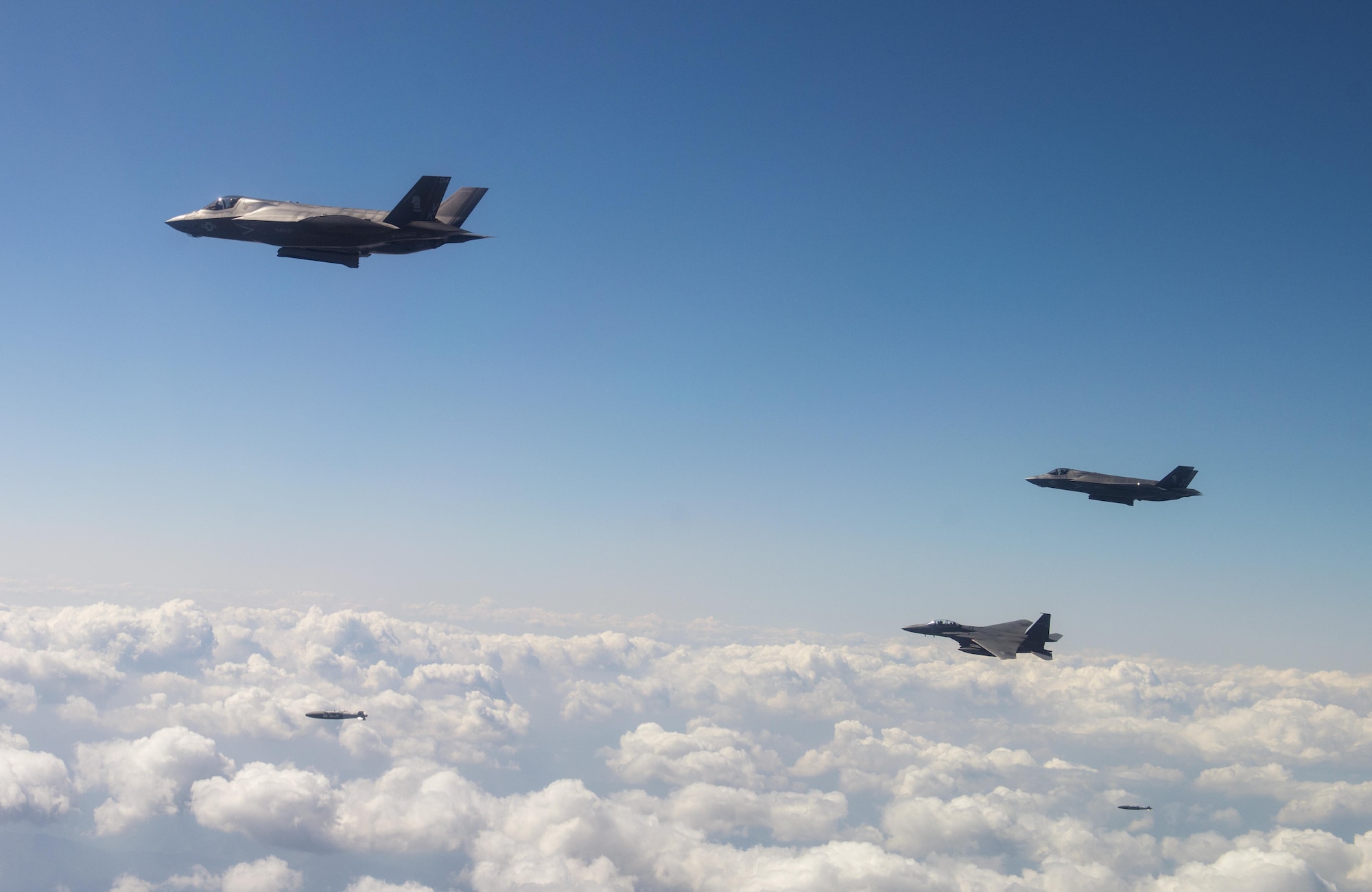 U.S. Fifth-Generation Fighters, Strategic Bombers Conduct Show of Force with Allies in Response to North Korea Missile Launch