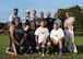 Members of the 86th Maintenance Squadron softball team pose for a photo after winning the intramural softball championship game on Ramstein Air Base, Germany, Aug. 23, 2017. During the championship game, the 86th MXS plated the 786th Force Support Squadron and emerged victorious by scoring 25 total runs. (U.S. Air Force photo by Senior Airman Jimmie D. Pike)