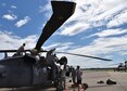 Maintenance crews with the 920th Rescue Wing out of Patrick Air Force Base, Fla. prepare an HH-60 Pave Hawk for a rescue mission in support of Hurricane Harvey relief efforts Aug. 29, 2017 at Easterwood Airport, Texas. The wing deployed more than 90 reservists, three HH-60s and two HC-130N Kings in support of Air Force Northern's search and rescue mission. (U.S. Air Force photo/Tech. Sgt. Lindsey Maurice)