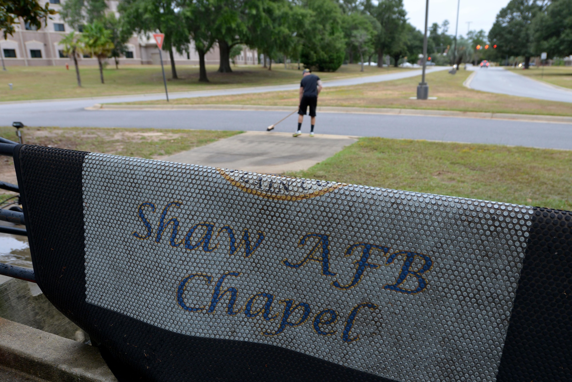 Volunteers helped clean up the Friendship Chapel.