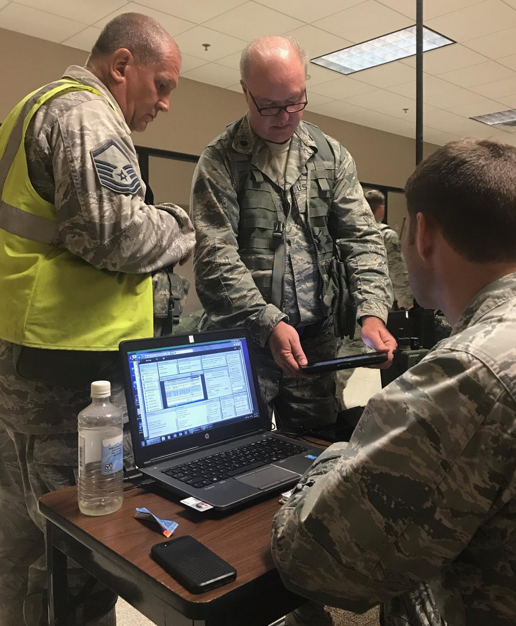 Airmen from the 136th Airlift Wing, Texas Air National Guard, airlift victims of Hurricane Harvey to safety and bring in supplies, personnel, and equipment into hard-hit areas, August 31, 2017.
Airmen from the wing's 136th Airlift Control Flight have been working around the clock airlifting 290 tons of cargo and 468 evacuees since first tasked on August 28. (U.S. Air National Guard courtesy photo)
