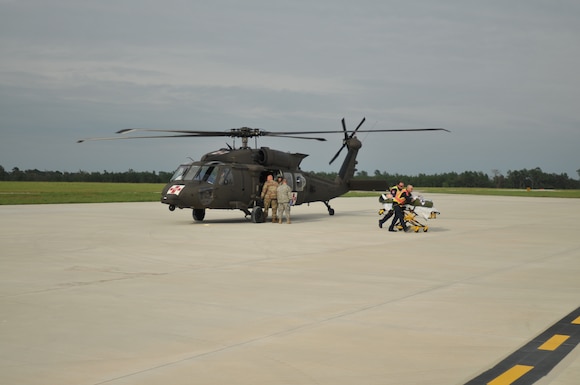 Army Reserve Aviation Command helps evacuate Nursing Home during aftermath of Hurricane Harvey