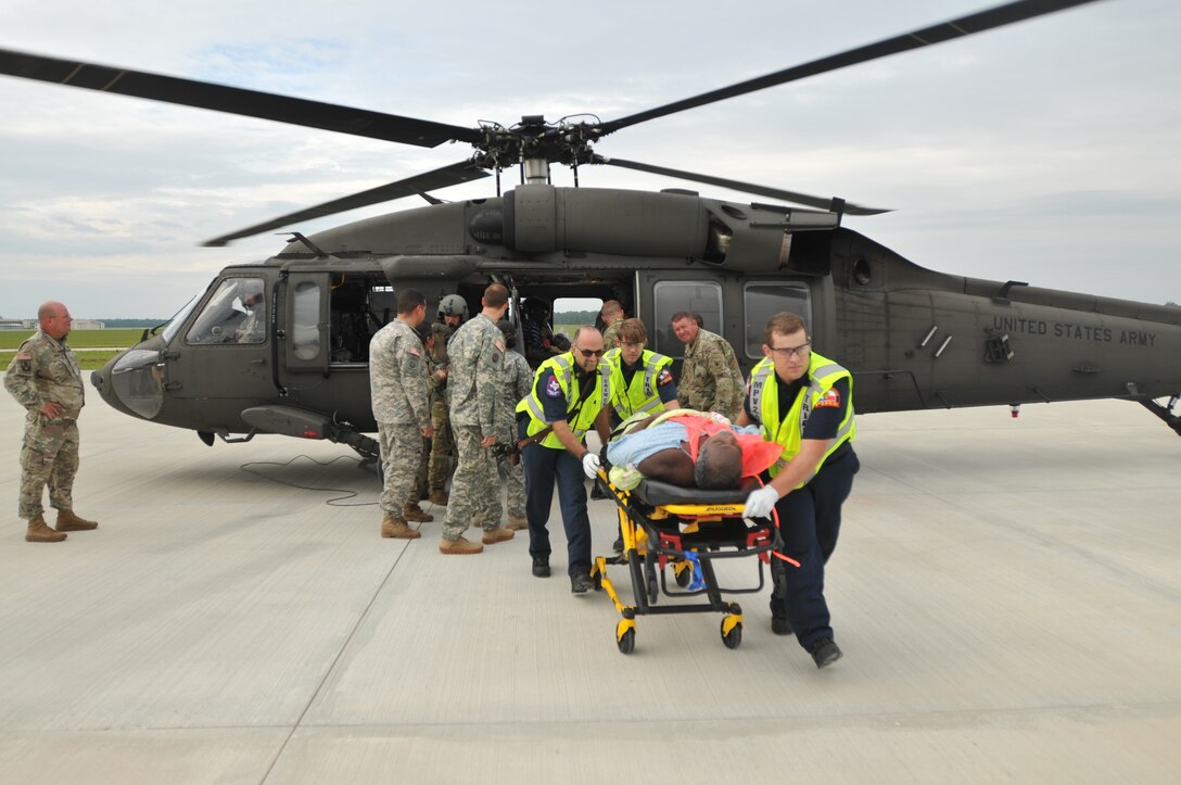 Army Reserve Aviation Command helps evacuate Nursing Home during aftermath of Hurricane Harvey