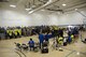 Air Force Wounded Warrior caregivers and ambassadors, play music during the closing ceremony of the Joint Adaptive Sports Camp Aug. 29, 2017, at Joint Base Lewis-McChord, Wash.