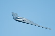 A B-2 Spirit flies over the crowd at the Thunder Over Dover Open House and Airshow Aug. 26, 2017, at Dover Air Force Base, Del. Dover AFB opened its gates to the public for a free, two-day event as a way to thank the local community for their ongoing support of the base’s mission. (U.S. Air Force photo by Mauricio Campino)