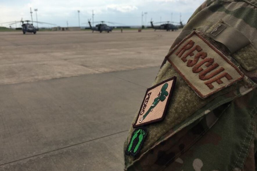 Military personnel deployed to Easterwood Airport, College Station, Texas to support rescue and recovery efforts in the aftermath of Hurricane Harvey.