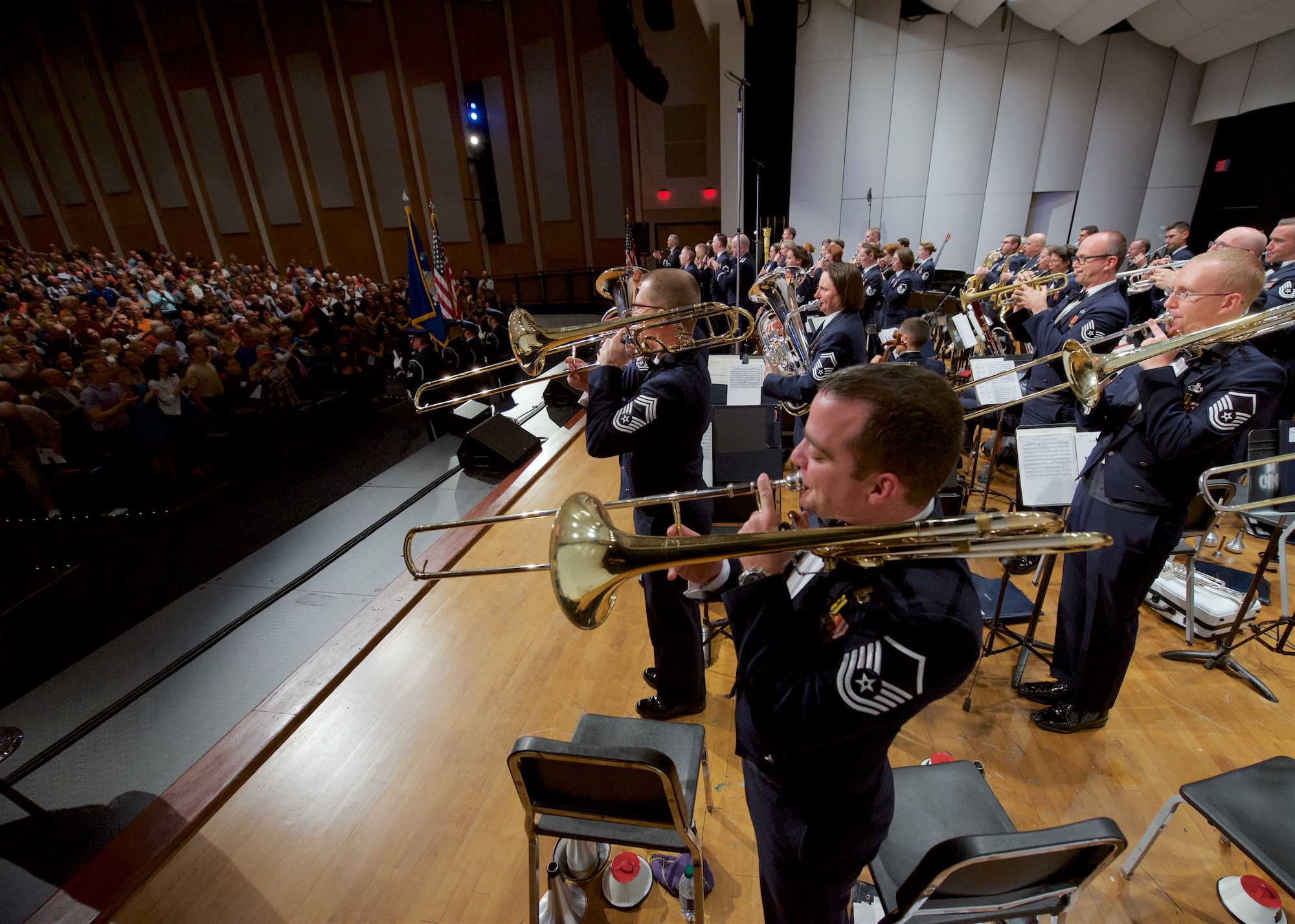 The Concert Band and Singing Sergeants frequently perform for standing room only audiences nationwide. (U.S. Air Force photo/Chief Master Sgt. Bob Kamholz)