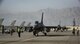 F-16 Fighting Falcons taxi on the flightline at Bagram Airfield, Afghanistan, Aug. 31, 2017. New F-16s were added to Bagram’s fleet, bolstering their ability to provide close-air-support for coalition forces. (U.S. Air Force photo by Staff Sgt. Benjamin Gonsier)