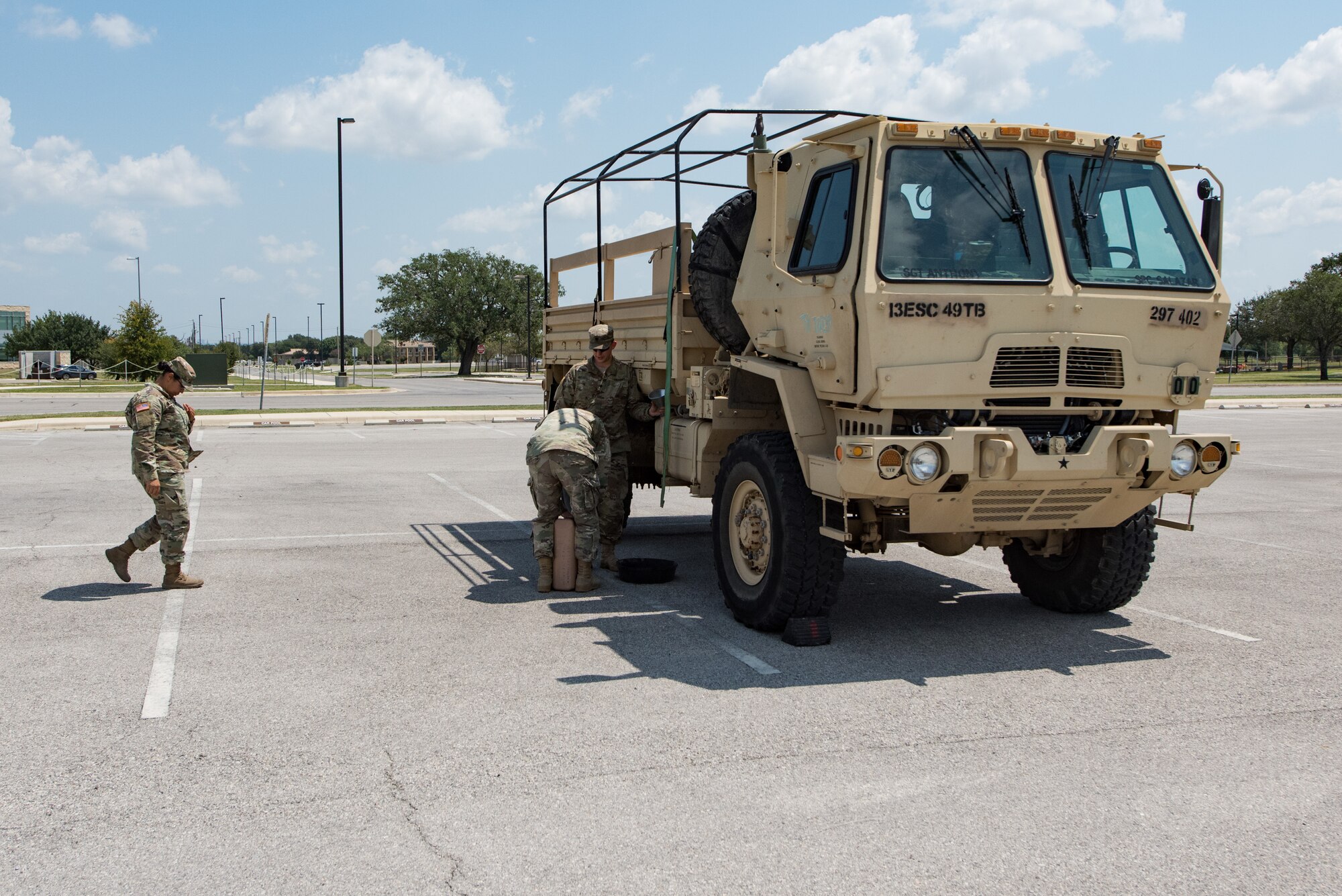 502nd Logistical Readiness Squadron and 59th Medical Wing Airmen transport military personnel Sept. 2, 2017, at Joint Base San Antonio-Lackland, Texas.