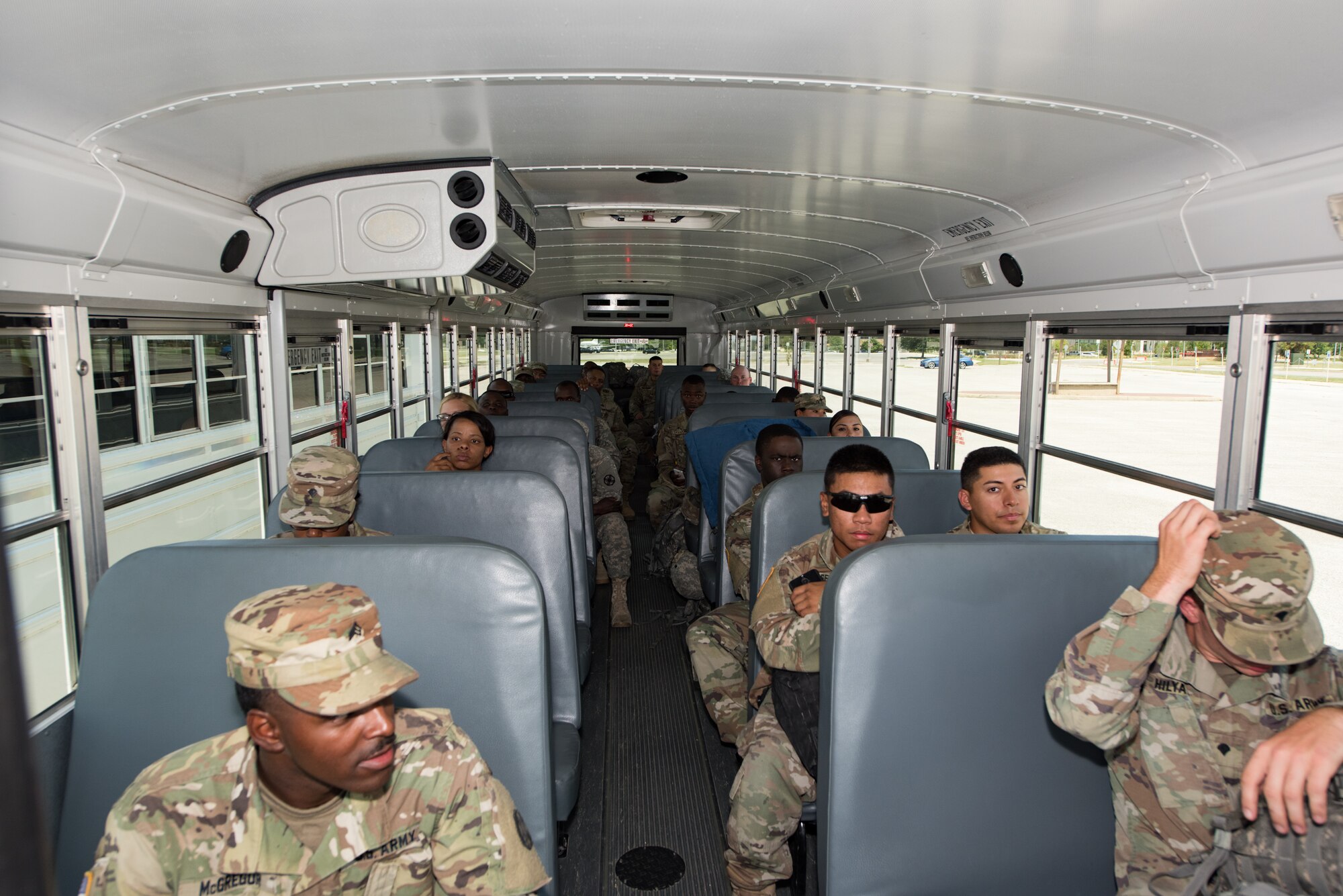 502nd Logistical Readiness Squadron and 59th Medical Wing Airmen transport military personnel Sept. 2, 2017, at Joint Base San Antonio-Lackland, Texas.