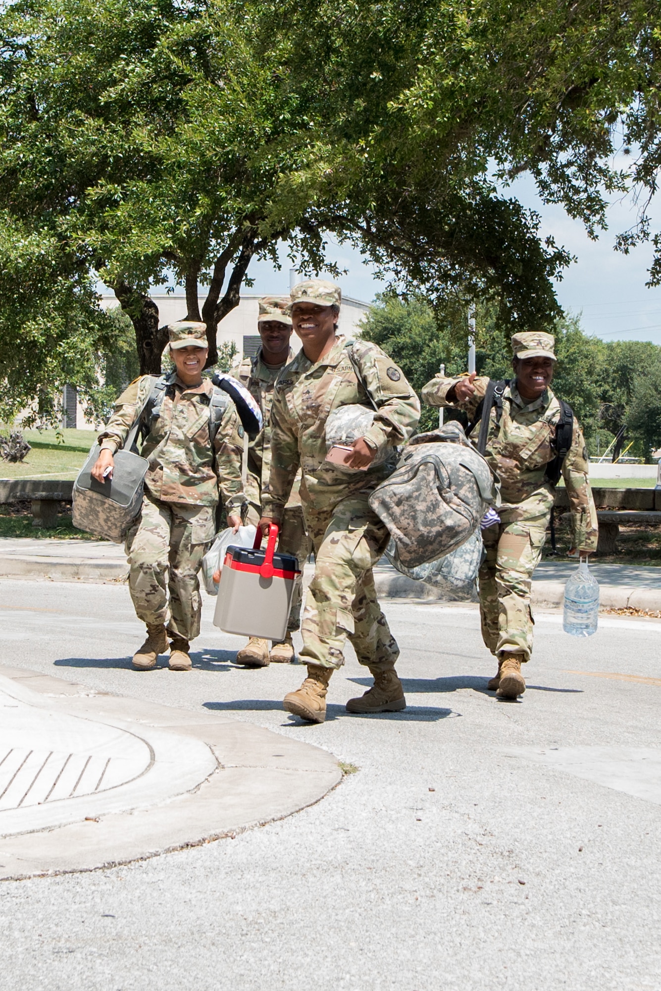 502nd Logistical Readiness Squadron and 59th Medical Wing Airmen transport military personnel Sept. 2, 2017, at Joint Base San Antonio-Lackland, Texas.