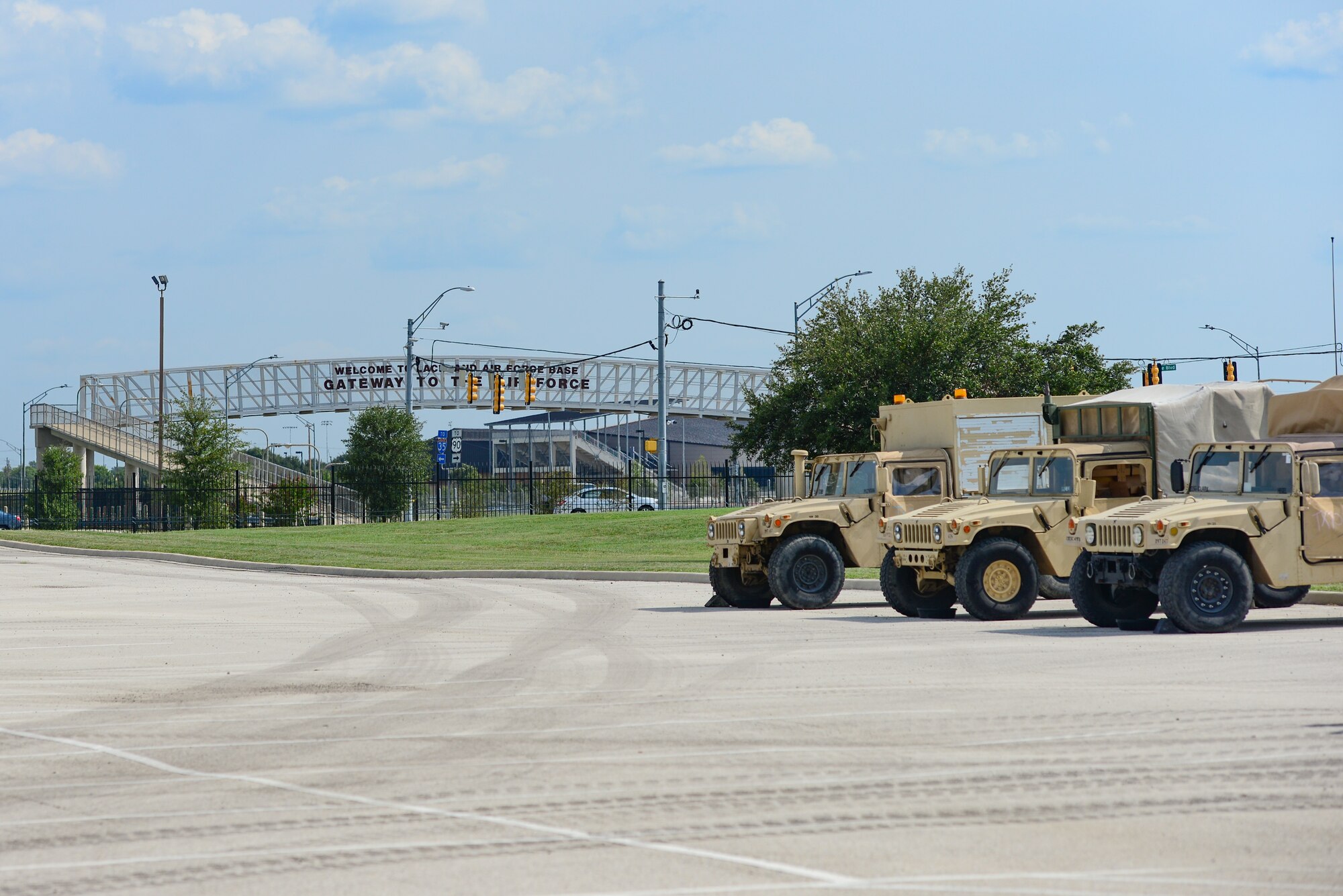 502nd Logistical Readiness Squadron and 59th Medical Wing Airmen transport military personnel Sept. 2, 2017, at Joint Base San Antonio-Lackland, Texas.