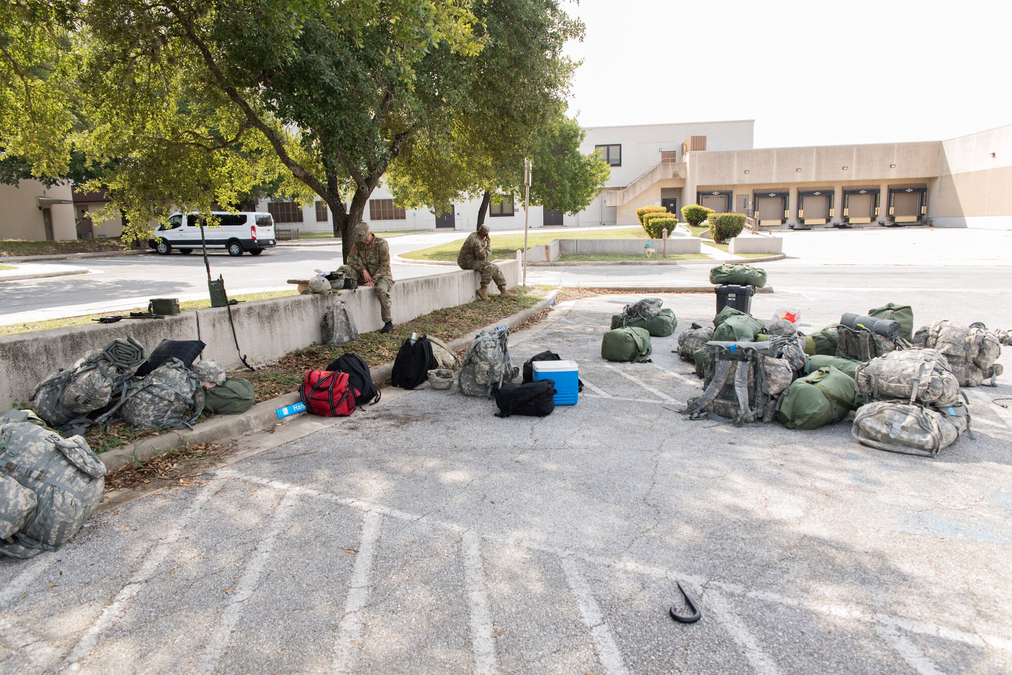502nd Logistical Readiness Squadron and 59th Medical Wing Airmen transport military personnel Sept. 2, 2017, at Joint Base San Antonio-Lackland, Texas.