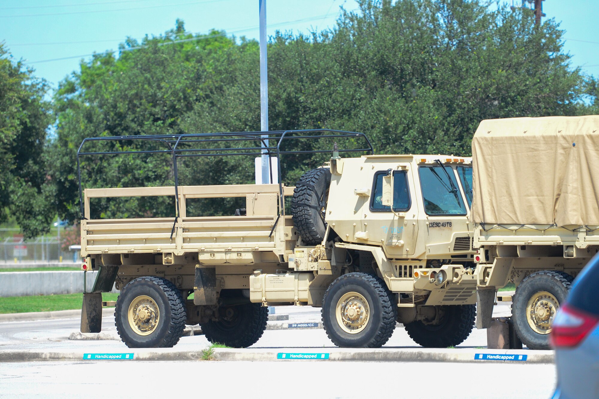 502nd Logistical Readiness Squadron and 59th Medical Wing Airmen transport military personnel Sept. 2, 2017, at Joint Base San Antonio-Lackland, Texas.