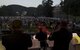 U.S. Airmen in the Ambassadors, the U.S. Air Forces in Europe jazz band, perform for a crowd of people for the 73rd anniversary of the Slovak National Uprising in Banská Bystrica, Slovakia, Aug. 29, 2017. The band was comprised of a piano, three saxophones, two trumpets, two trombones, percussion, guitarist, and a bass. The USAFE Band’s performance will help preserve the mutual commitment and trust between the U.S. and Slovakia. (U.S. Air Force photo by Senior Airman Tryphena Mayhugh)