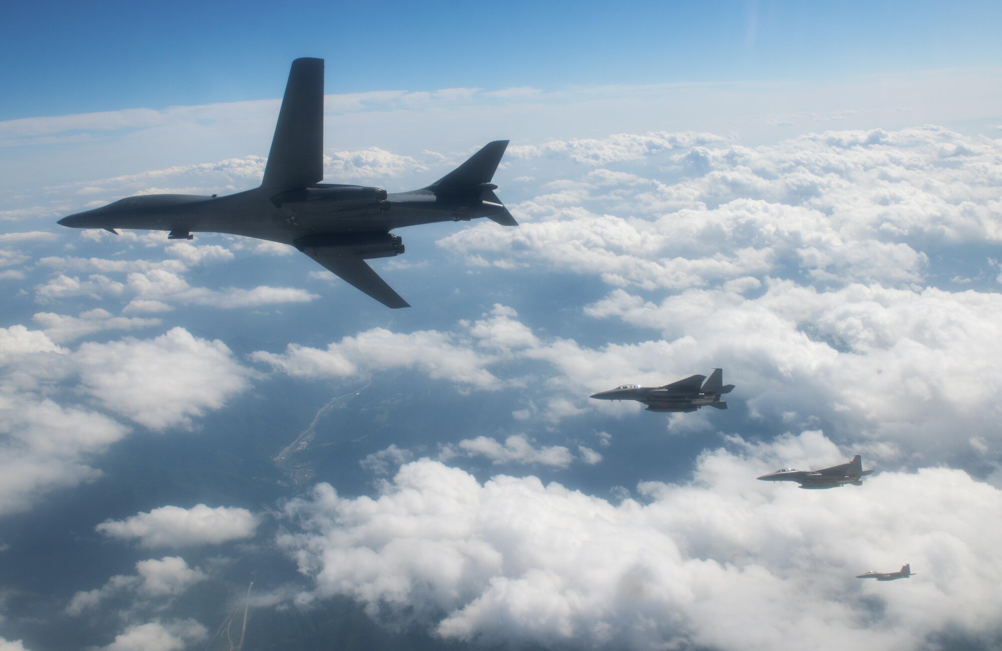 U.S. Air Force, U. S. Marine Corps, Japan Air Defense Force and Republic of Korea Air Force conduct show of force