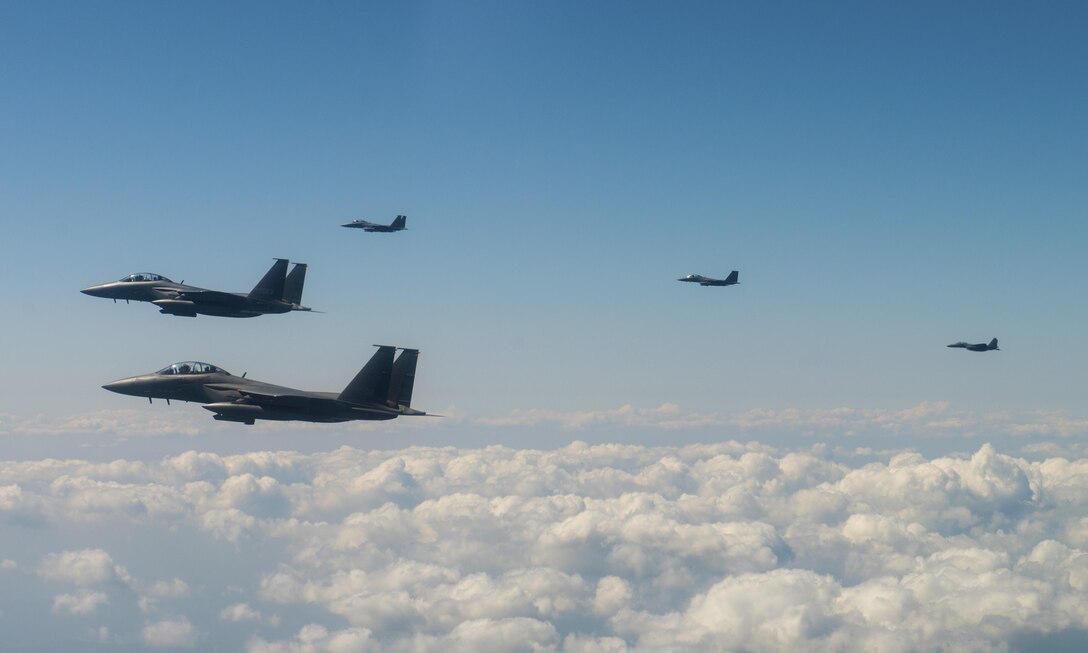 U.S. Air Force, U. S. Marine Corps, Japan Air Defense Force and Republic of Korea Air Force conduct show of force