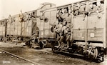 U.S. Marines in France head to training camp after a long sea voyage. Photo Courtesy Library of Congress