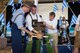 Col. Houston Cantwell, 49th Wing commander taps the ceremonial keg at the 21st annual Oktoberfest at Holloman Air Force Base, N.M. Aug. 26, 2017. The German Air Force Flying Training Center has hosted this annual event at Holloman since 1996 with this one being their last. (U.S. Air Force photo by SSgt. Warren D. Spearman)