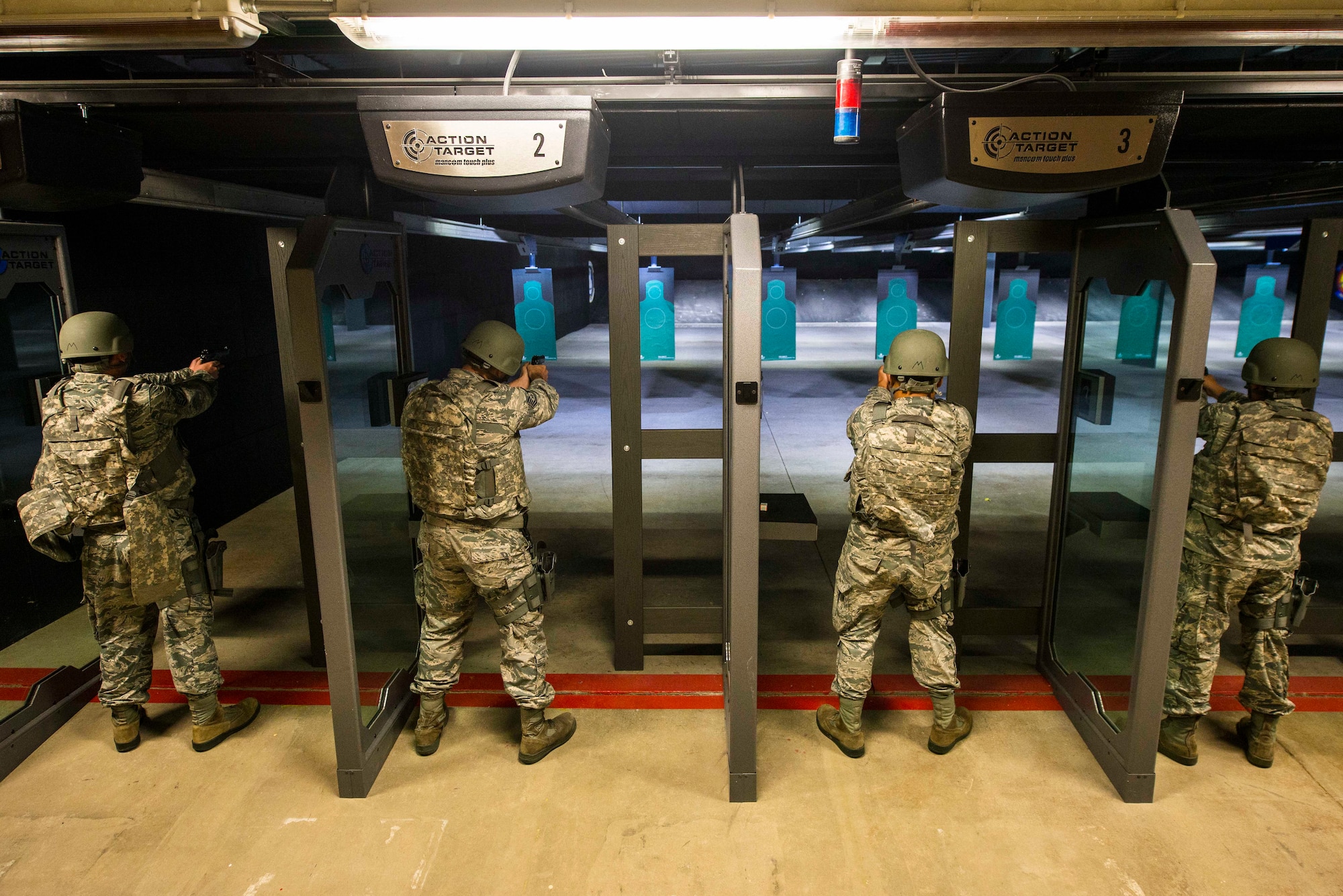 The Scott Air Force Base shooting range has been re-opened after significant upgrades were made to the equipment and stalls Aug.22 at Scott AFB, Ill.