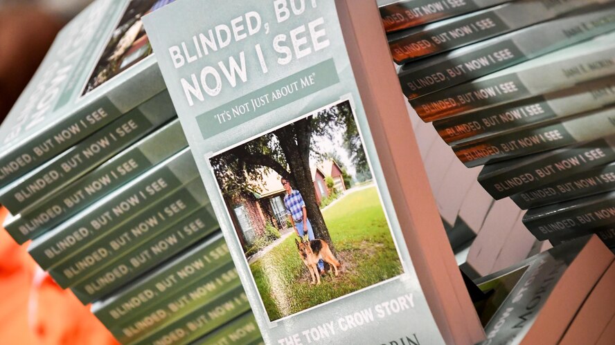 Books are displayed during a safety day briefing at Barksdale Air Force Base, La., Aug. 31, 2017. The event was held to remind Airmen of daily risks faced both at work and at home and provided Airmen tools to evaluate those risks.