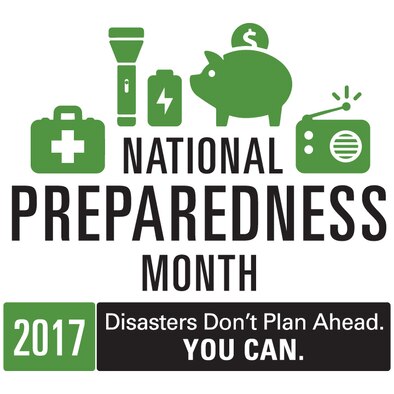 This year’s theme for National Preparedness Month is ‘Disasters Don’t Plan Ahead. You Can.’ and its goal is to increase the overall number of individuals, families and communities who engage in preparedness actions at home, work, business, school and places of worship.  (Courtesy graphic)
