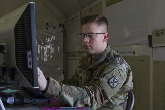 Soldier Prepares Correspondence