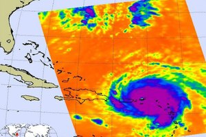 Infrared image of Hurricane Irma.