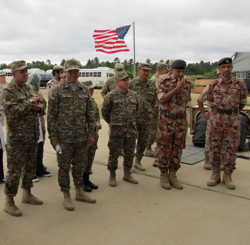 Soldiers from U.S. Army and partner nations standing in a group