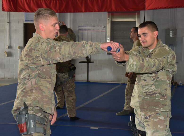Members of the 90th Security Forces Group participated in their annual combative training here, Sept. 5.
