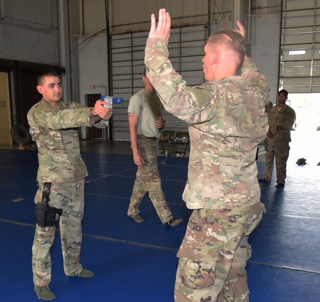 Members of the 90th Security Forces Group participated in their annual combative training here, Sept. 5.