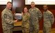 Army Sgt. Margot Coakley, an animal care specialist assigned to the Ellsworth Veterinary Clinic, receives a certificate for graduating from Backbone University, a course focused on joint leadership development, Sept. 5, 2017, on Ellsworth Air Force Base, S.D. Coakley was the only Army noncommissioned officer to participate in the course. (U.S. Air Force photo by Airman 1st Class Thomas Karol)