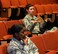 Staff Sgt. Ashlei Philson, the noncommissioned officer in charge of assessments and training at the Equal Opportunity Office, assigned to the 28th Bomb Wing, offers her opinion in response to a question at Backbone University, a course focused on joint leadership development, Sept. 5, 2017, on Ellsworth Air Force Base, S.D. Philson and other participants discussed joint operations and common challenges faced by NCOs. (U.S. Air Force photo by Airman 1st Class Thomas Karol)