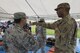 U.S. Air Force and Army medical personnel coordinate what role each service will play during the Big Rescue Kanagawa Disaster Prevention Drill, Sept. 1, 2017, at Odawara City, Japan. U.S. Military personnel participated in the event as a way to practice and ensure interoperability between the two countries’ emergency aid and relief efforts in the event of a natural disaster. (U.S. Air Force photo by Airman 1st Class Donald Hudson)