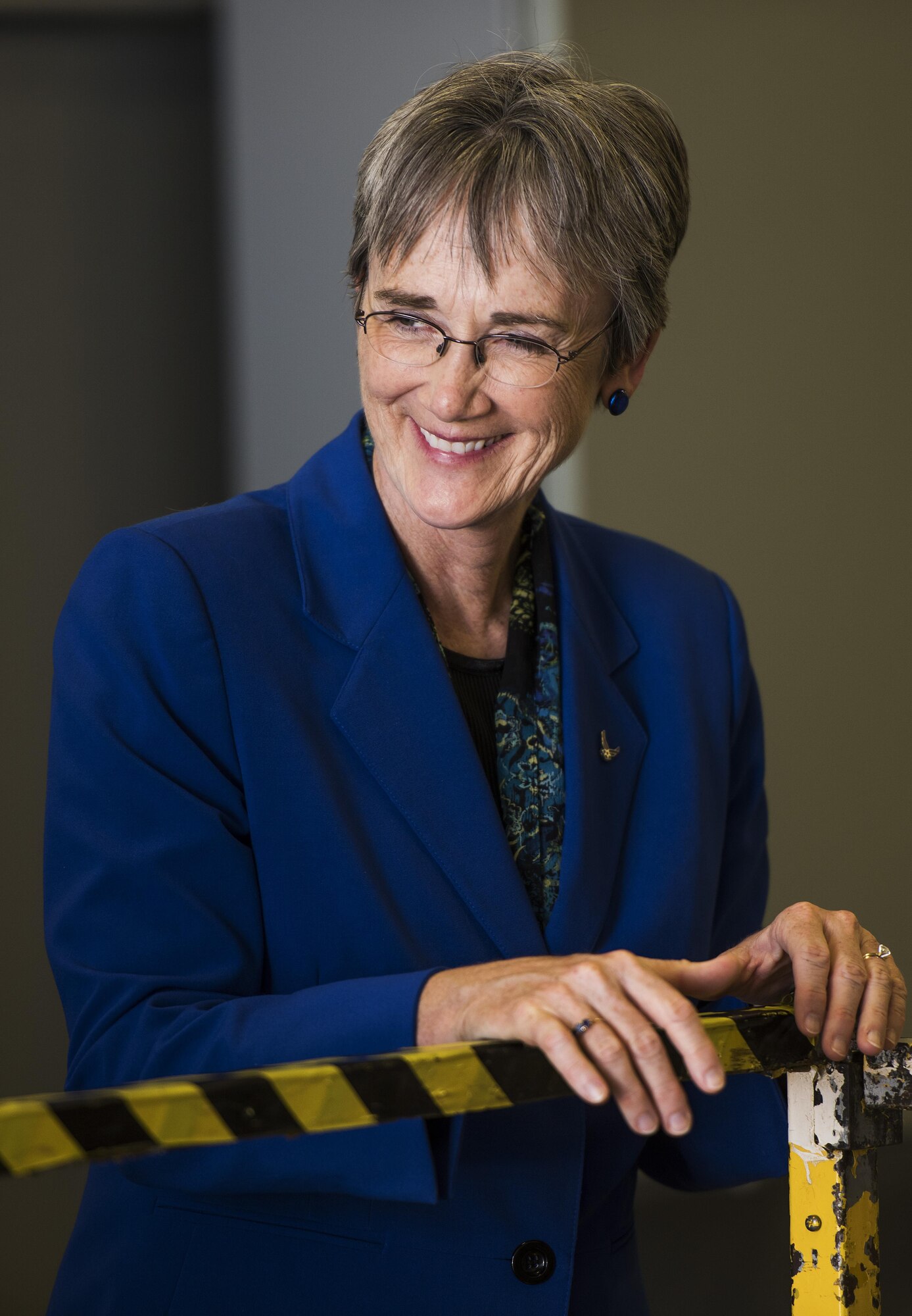 Secretary of the Air Force Heather Wilson tours a 705th Munitions Squadron facility at Minot Air Force Base, N.D., Sept. 7, 2017. During her two-day visit, Wilson toured both 5th Bomb Wing and 91st Missile Wing units and spoke with Airmen emphasizing the importance of the nuclear deterrence mission.(U.S. Air Force photo/Senior Airman J.T. Armstrong)