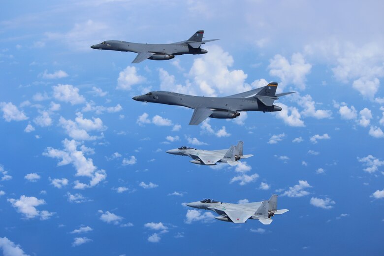 U.S. Air Force B-1B Lancers integrate with JASDF for training mission